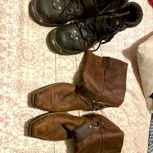 Harley boots plus cowboy boots
